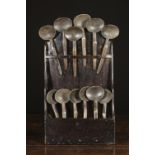 A Set of Twelve 19th Century Welsh Treen Cowl Spoons, 8½ ins (22 cms) in length,