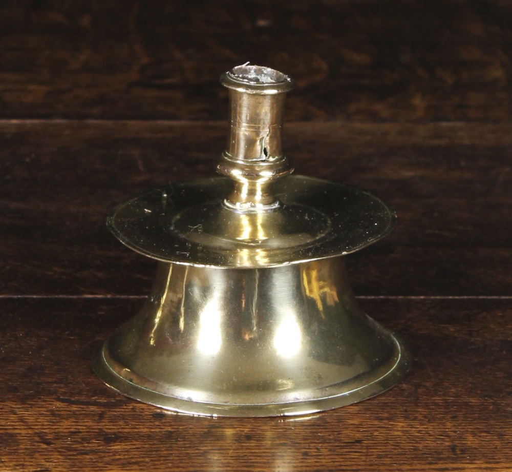 A 16th Century Capstan Candlestick, 4½ ins (11.5 cms) high.