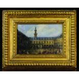 A Small Oil on Board depicting The Old Royal Exchange,