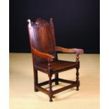 A Charming Queen Anne Period Joined Oak Wainscot Chair.