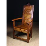 A Good Early 18th Century Elm & Walnut Wainscot Chair.