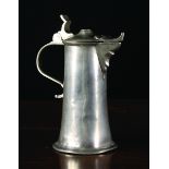 An 18th Century Spouted Pewter Flagon (Schnabelstitze) by Christian Roth, Nürnberg, Master in 1754,