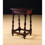 An Attractive 18th Century Oak Table/High Stool of good colour and patination.