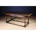 A Fine Joined Oak Refectory Table dated 1703.