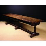 A 17th Century Italian Monks' Refectory/Reading Table The single plank top with length-wise cleat