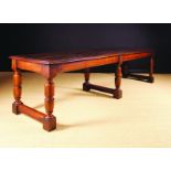 A Long Mid 19th Century Walnut Table Previously from Kellington Refectory, Holt.