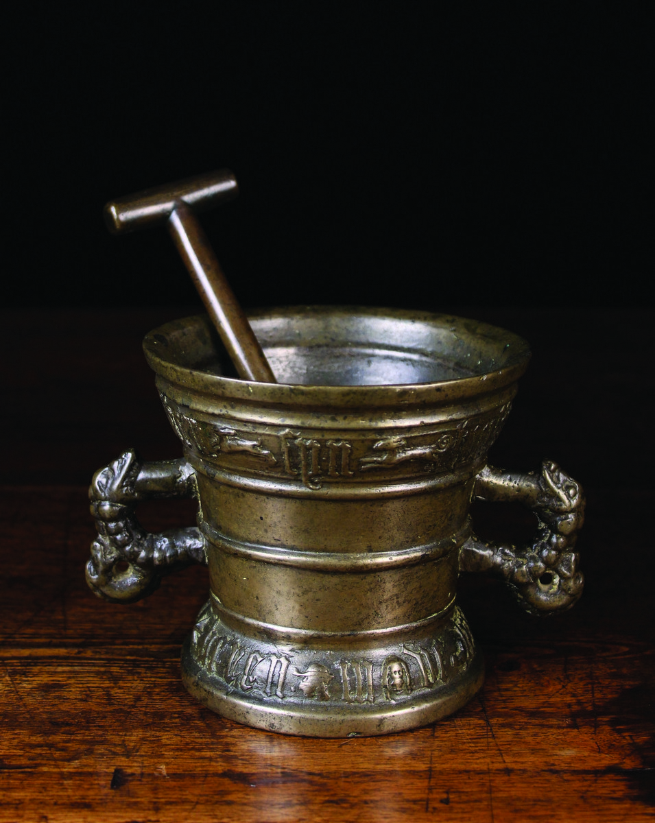 A Rare 16th Century Bronze Mortar attributed to Wilhelm Hachman, Cleve, dated 1571.