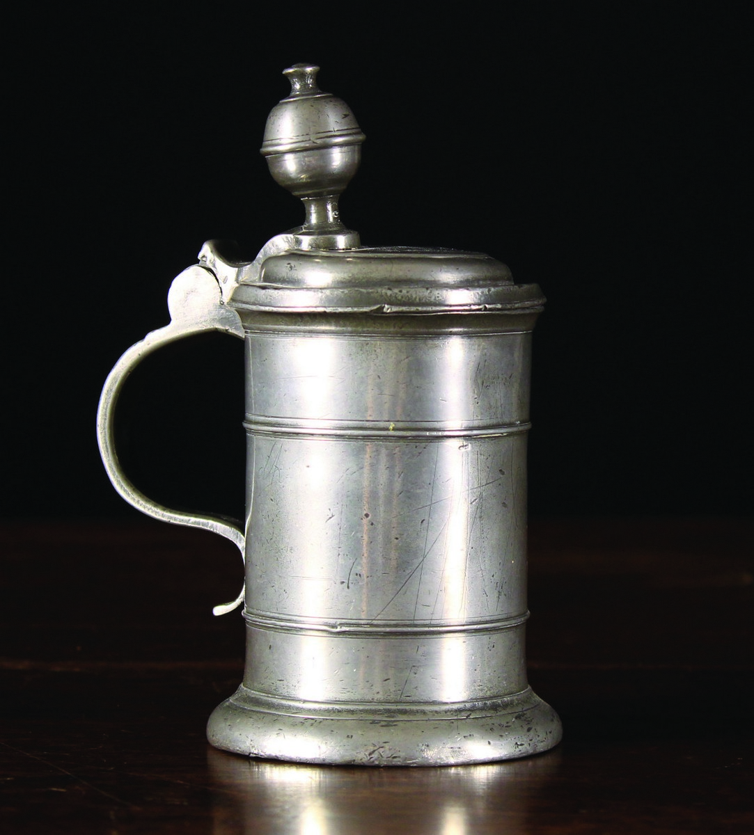 An 18th Century Pewter Toy Tankard (Walskrug) from Saxony,