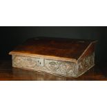 A Large 17th Century Carved Oak Desk Box.