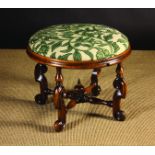 A Good William & Mary Style Walnut Stool.