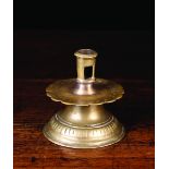 An Unusual Brass Capstan Candlestick.