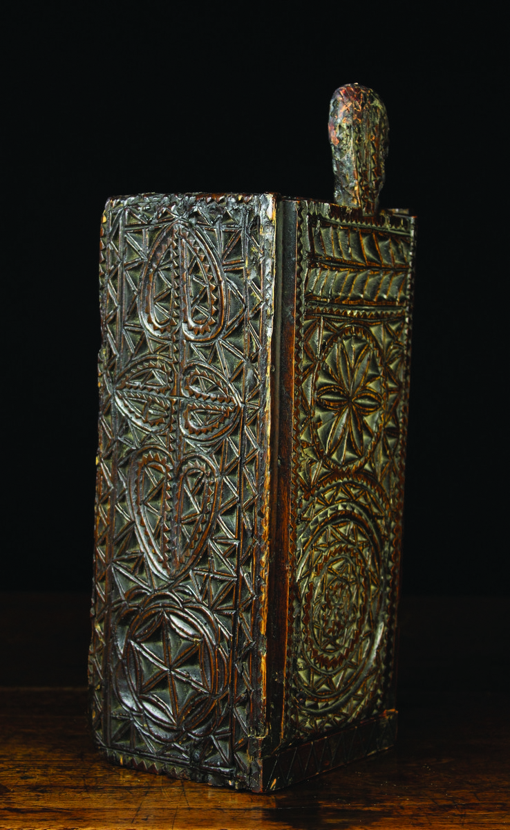 A 17th/18th Century Candle Box with sliding lid,