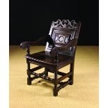 A Fine 17th Century Oak Wainscot Chair attributed to Lancashire.