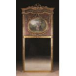 A 19th Century French Gilt Framed Trumeau Mirror.