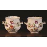 A Matched Pair of Potschappel Porcelain Jardinières/Ice pails.