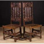 A Pair of 18th Century Joined Oak Side Chairs.