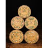 A Rare Set of Five Elizabeth I Sycamore Roundel Trenchers.