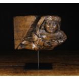 A Carved Gothic Wooden Corbel Circa 1500.