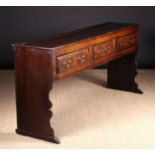 A Fine 18th Century Joined Oak Plank-End Low Dresser, Circa 1740.