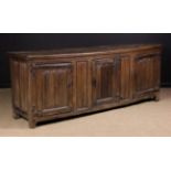 A 16th Century & Later Carved Oak Linenfold Base Cupboard.