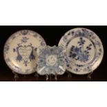 Three Pieces of 18th Century English Blue & White Delft-ware.