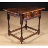 A Charming Late 17th Century Joined Oak Side Table of good colour & patination.