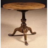 An 18th Century Continental Oak Tilt Top Table.