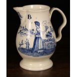 A Delightful 18th Century Yorkshire Creamware Jug initialled WB and dated 1778.