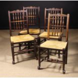 A Set of Four Liverpool Fan Spindle-back Chairs attributed to the North West Circa 1800-1840.