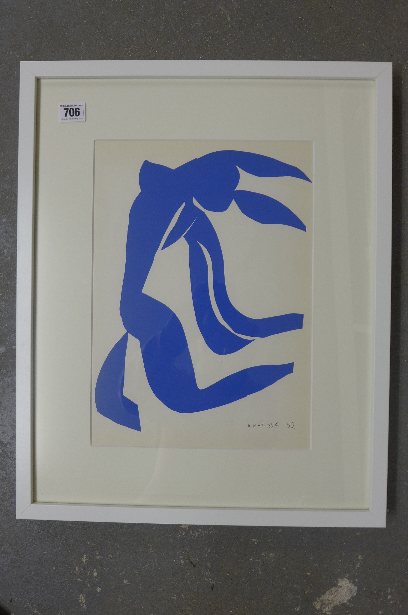 Henri Matisse - original lithograph 1954 - Blue Nude XI - printed by Mourlot,