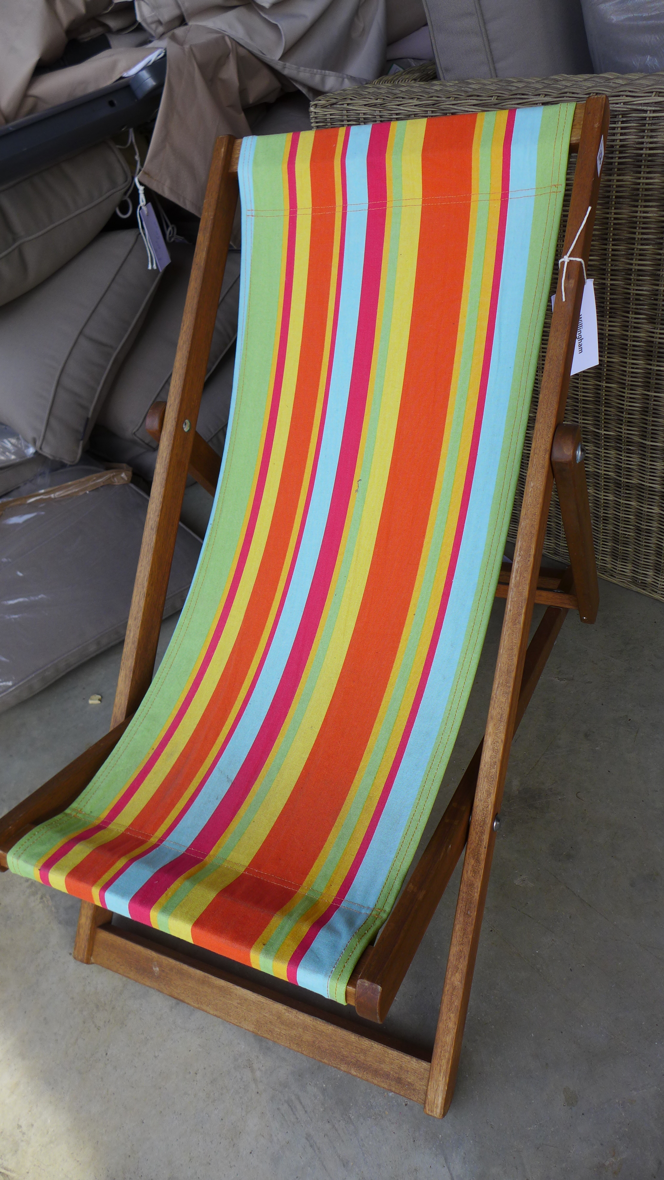 A new Southsea hardwood folding child's deckchair