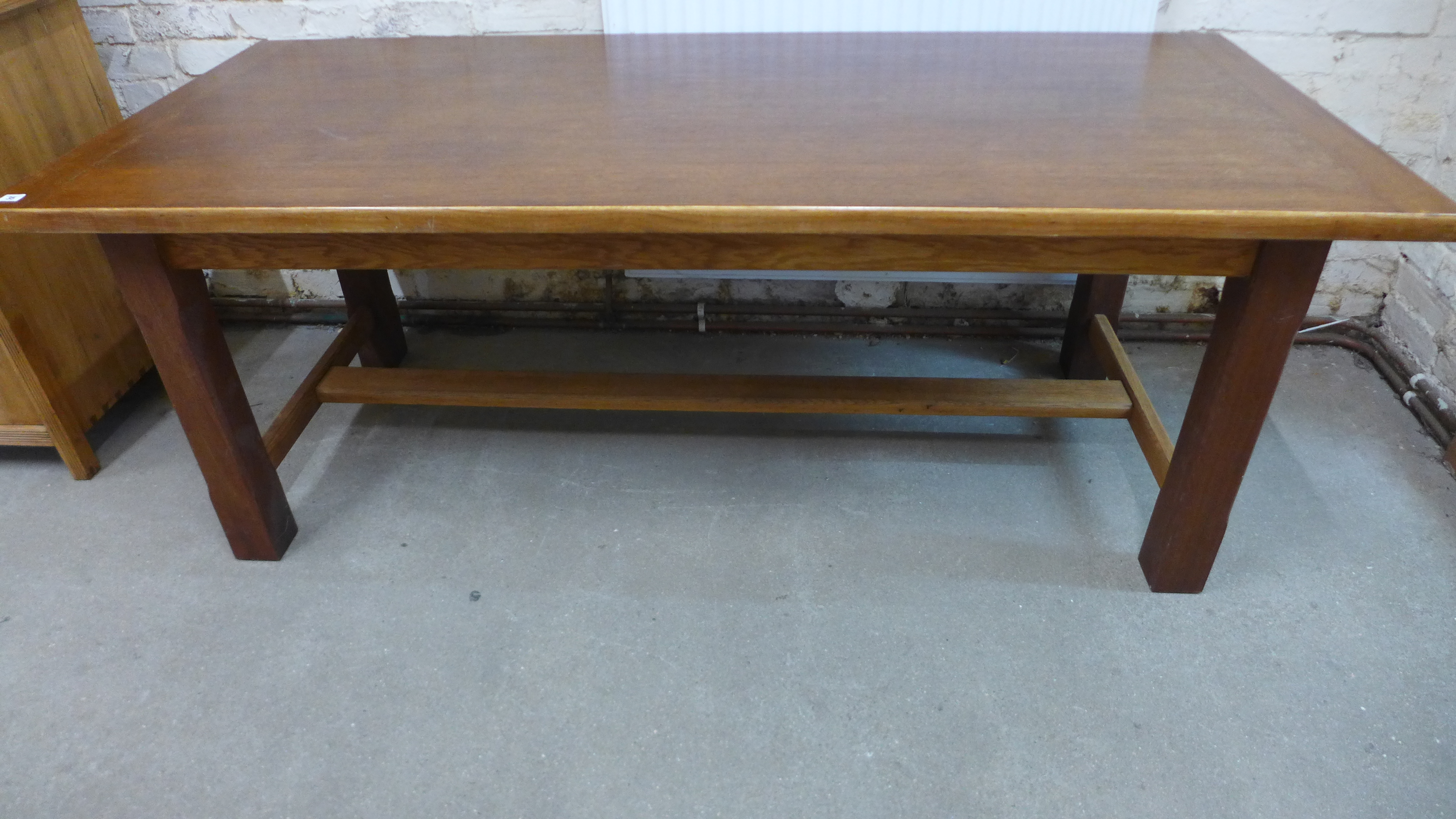 A French oak refectory table - Height 75cm x 200cm x 89cm