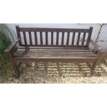 A pre owned hardwood garden bench - Jonelle - Width 155cm