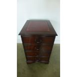 A reproduction mahogany two drawer filing cabinet - Height 80cm x Width 51cm x Depth 60cm