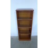 A small reproduction yewood bookcase - Height 106cm x 44cm x 20cm