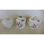 Three pieces of 18th/19th century creamware all having chips or cracks Provenance: Sherford House,