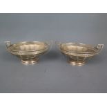 A pair of silver twin handled bon bon dishes Sheffield R & B 1922/23 - approx weight 7 troy oz -