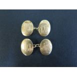 A pair of 18ct gold cufflink's G H Johnstone and Birmingham 1850 - total weight approx 9 grams -