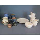 Four items of Belleek china,