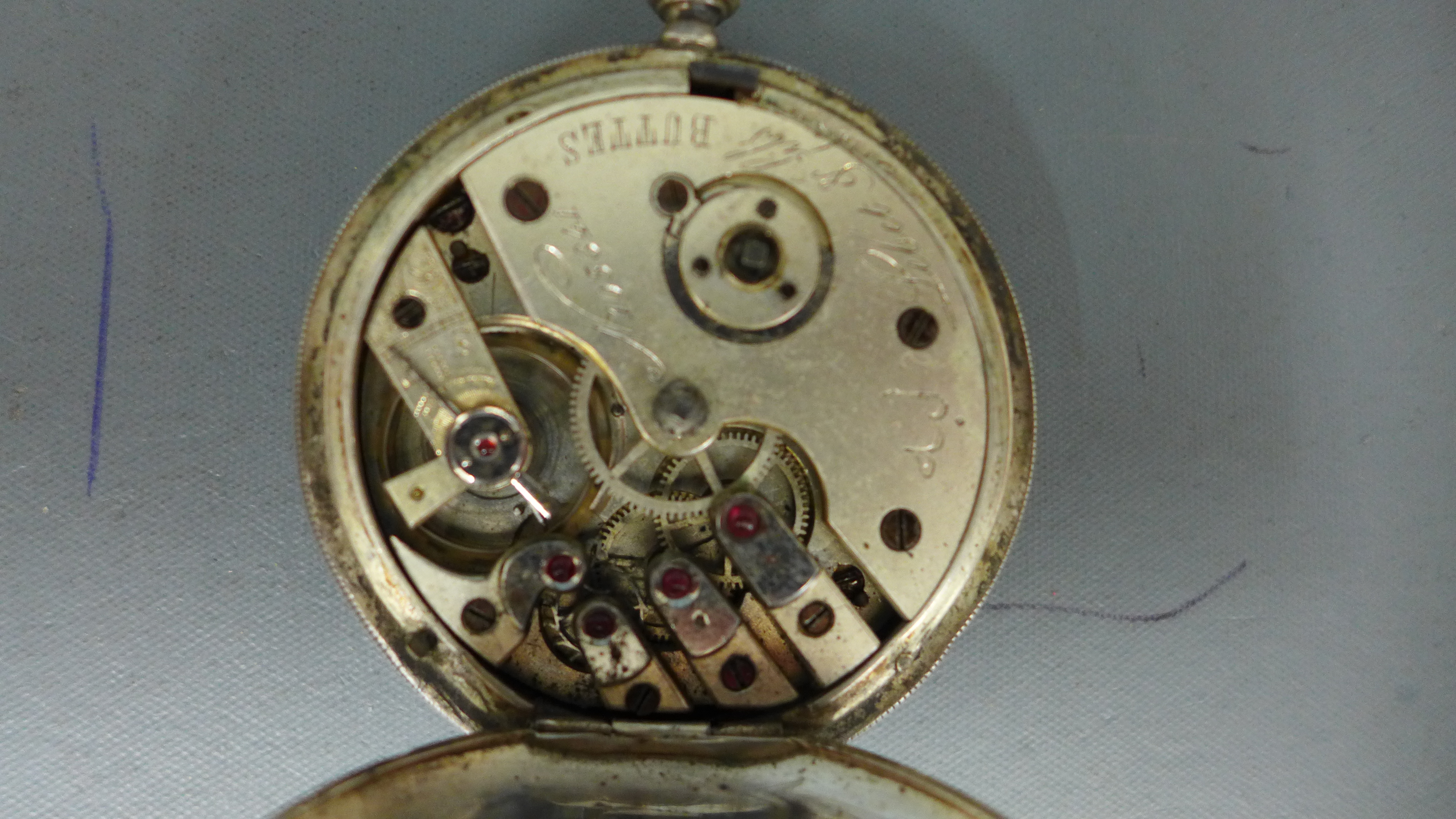 A full Hunter pocket watch . - Image 3 of 3