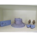 Jacques Vert designer ladies hat with clasp bag and matching shoes