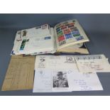 A quantity of stamps including an album of British and World stamps, First Day covers,