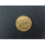 A George V gold half Sovereign dated 1911