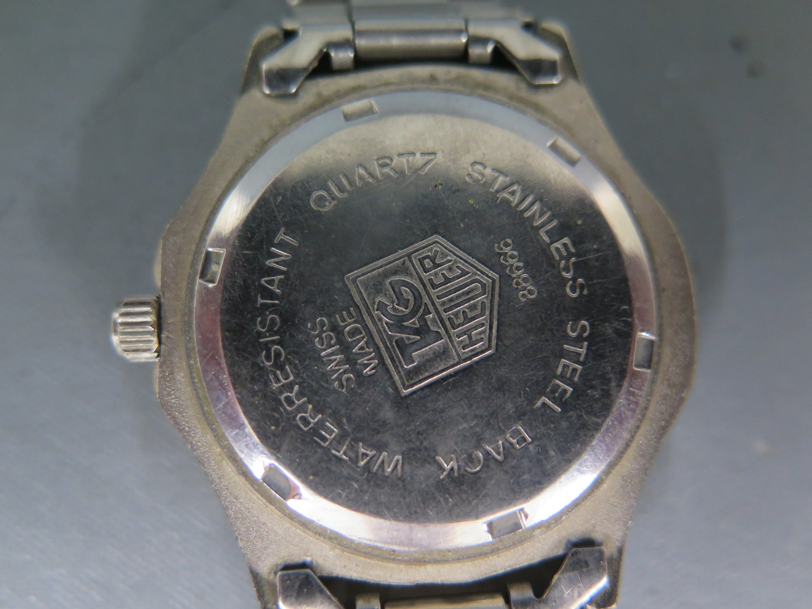A Tag Heuer mid sized quartz wristwatch with offset dial date aperture - not in working order, - Image 3 of 3