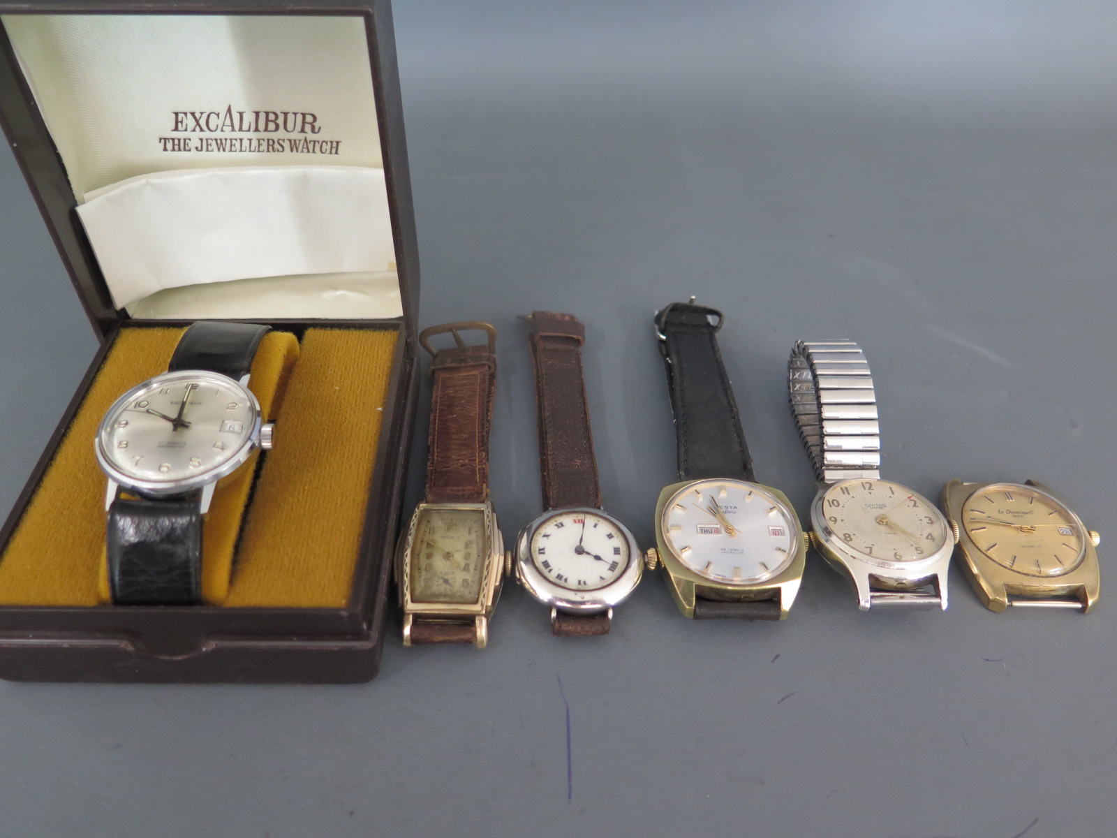 A selection of Gents Swiss made mechanical watches to include a boxed Excaliber, - Image 2 of 2