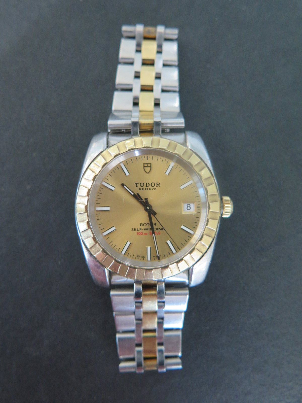 Rolex Tudor - A gents Geneva stainless steel and 18ct gold automatic wristwatch with gold colour - Image 2 of 4