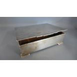 An Art Deco silver cigarette box London 1937/38 NRCP approx 16 troy including liner - lid does not