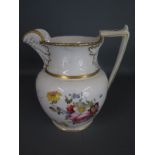 A 19th century floral decorated vase named C Cartwright Esq 1828 - Height 19cm - good condition