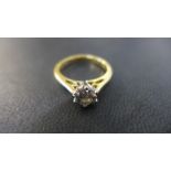 An 18ct yellow gold solitaire diamond ring approx diamond size 0.