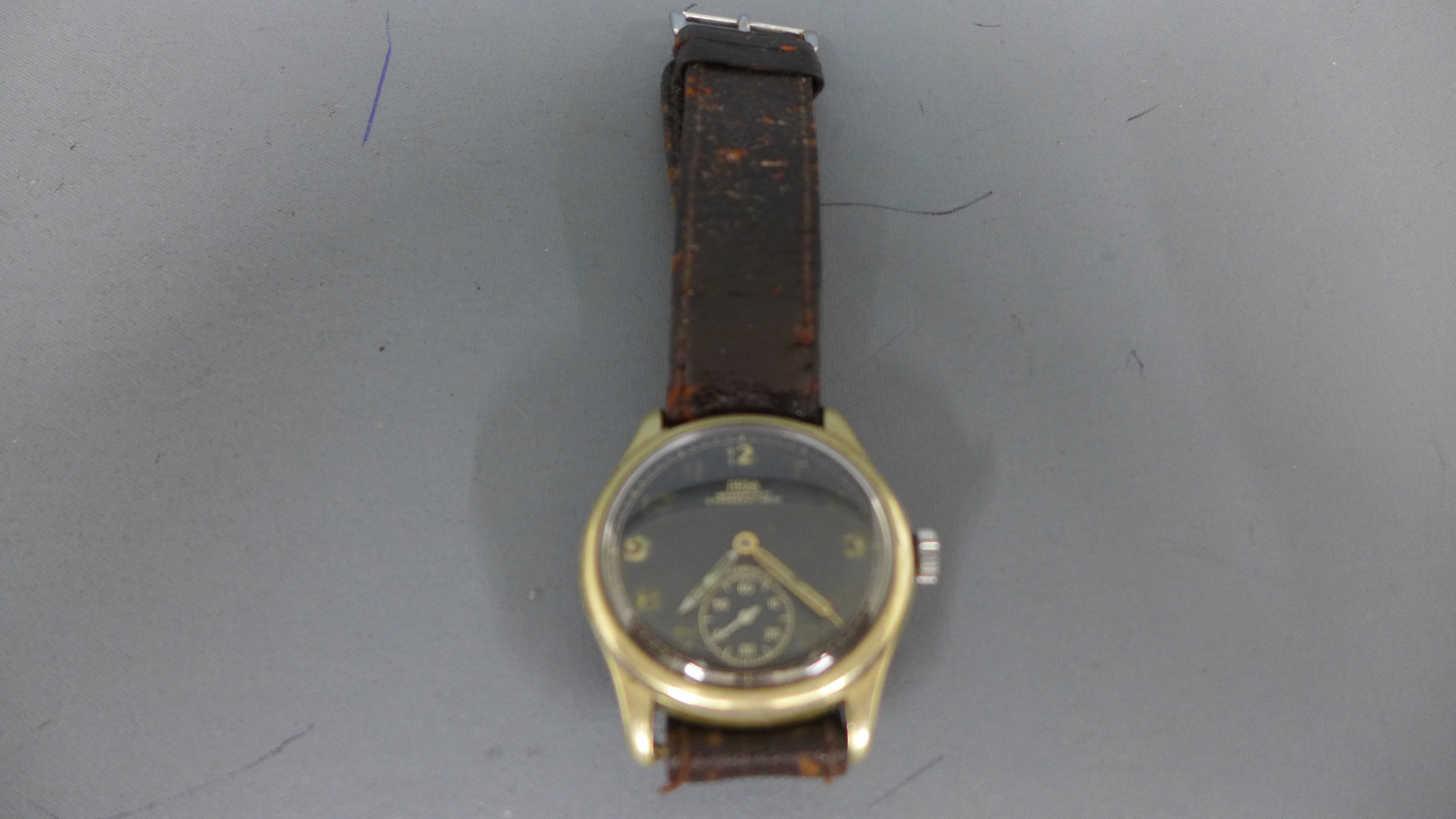 A German WWII Arsa Wasserdicht Stossgesichert wristwatch circa 1940's,